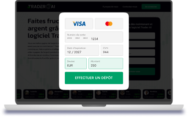 Dépôt par carte sur Trader AI